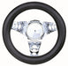 GRANT Chrome 3 Spoke, Black Vinyl Grip. 4-1/2" Dish 8-1/2" Classic Series Steering Wheel GR829 Autofit