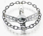 GRANT Chromed 4 Spoke, Chrome Chain Grip. 3-1/2" Dish 11" Classic Chain Steering Wheel GR740 Autofit