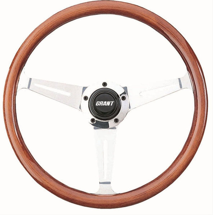 GRANT Mahogany Wood Grip. 3" Dish 14.5" Collector's Edition Steering Wheel GR1170 Autofit