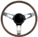 GRANT Matte 3 Spoke, Hardwood Grip, Walnut Finish. 1-3/4" Dish 15" Classic Nostalgia Steering Wheel GR246 Autofit