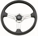 GRANT Polished Alloy 3 Spoke, Hand Stitched Leather Grip. 3-3/4" Dish 14" Elite GT Steering Wheel GR739 Autofit