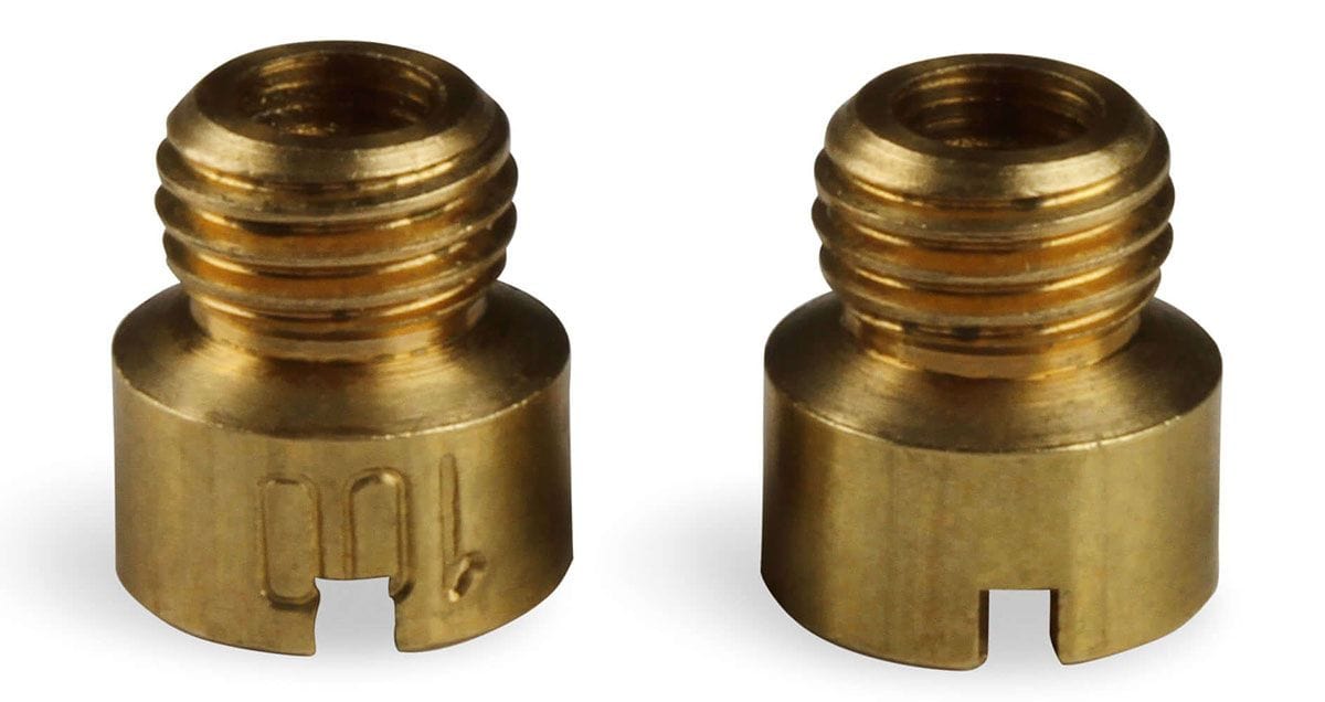 Holley 122-5000 - Jet Extensions - Screw-In - 1/4-32 in Thread - Brass - Standard Jets - Demon Holley 122-5000 - Jet Extensions - Screw-In - 1/4-32 in Thread - Brass - Standard Jets - Demon