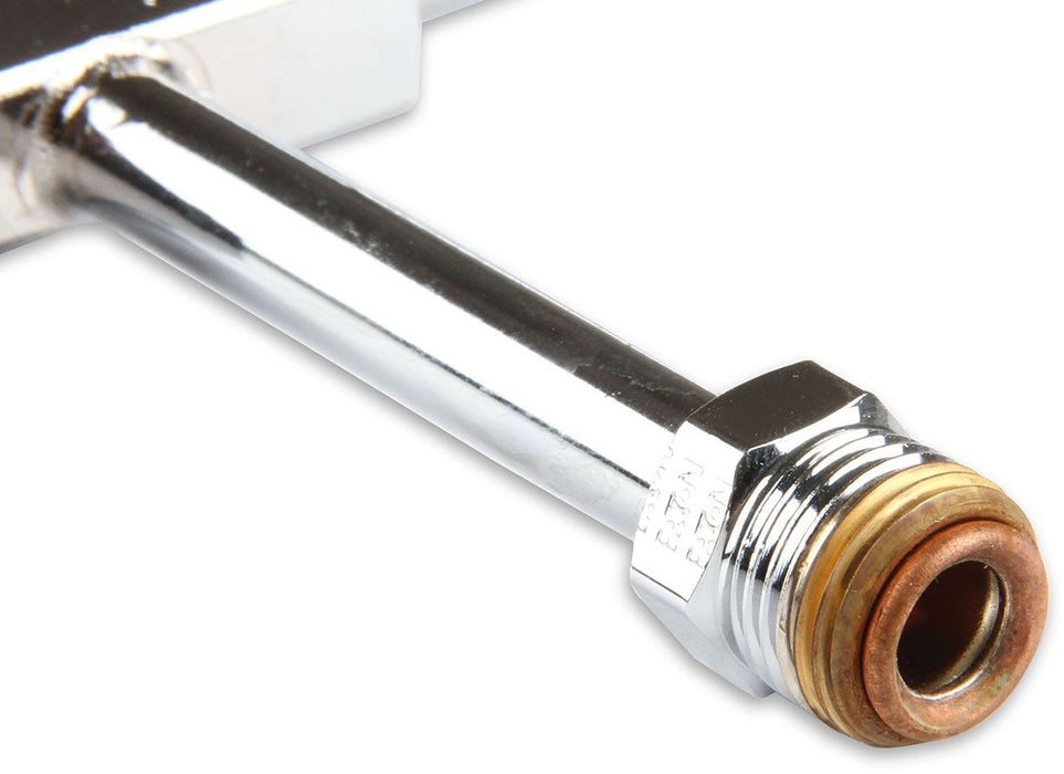 HOLLEY 5/8-18 inverted flare inlet. 9.25" center to center. Chrome Fuel Line For Holley Model 4150 Carburettor HO34-150 Autofit