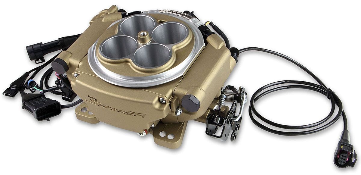 HOLLEY 800 cfm 4 Injector Throttle Body, 650 HP N/A Sniper EFI 4BBL Self Tuning Master Kit - Classic Gold Finish HO550-516K Autofit
