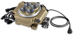 HOLLEY 800 cfm 4 Injector Throttle Body, 650 HP N/A Sniper EFI 4BBL Self Tuning Master Kit - Classic Gold Finish HO550-516K Autofit