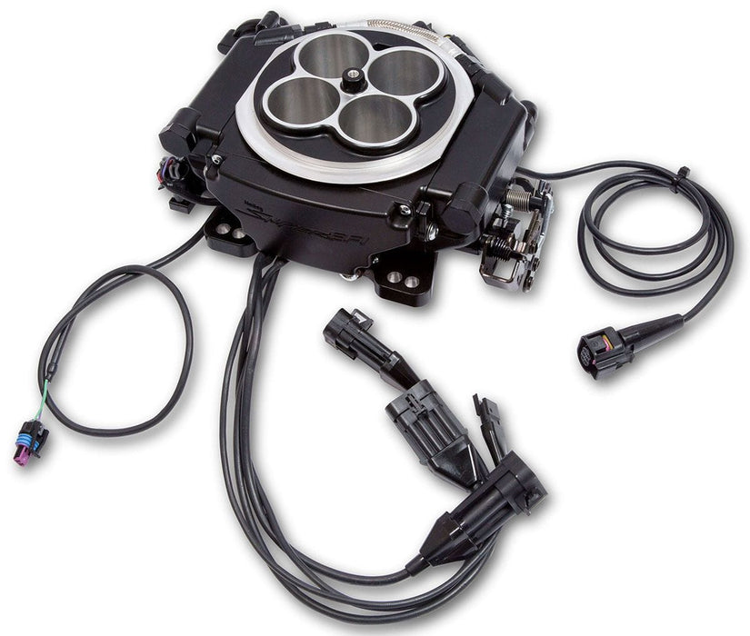 HOLLEY 800 cfm 8 Injector Throttle Body, 675 HP N/A, 1250 HP Forced Induction Sniper EFI 4BBL Self Tuning System - Black Finish HO550-513 Autofit