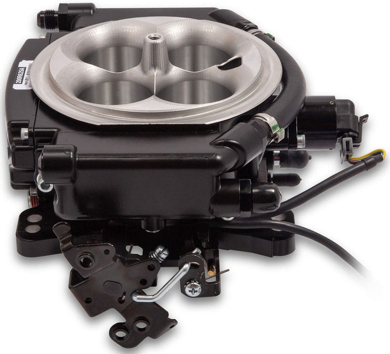 HOLLEY 900 cfm 4 Injector Throttle Body, 800 HP N/A Sniper EFI XFLow 4BBL Self Tuning System - Black Ceramic HO550-541 Autofit