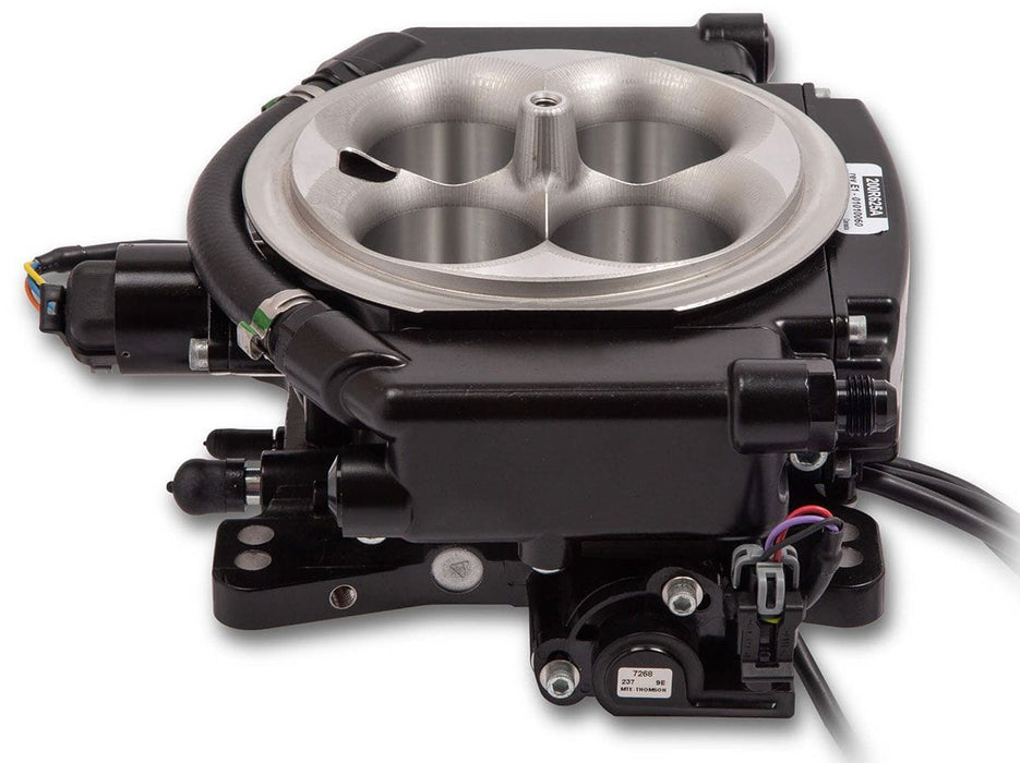 HOLLEY 900 cfm 4 Injector Throttle Body, 800 HP N/A Sniper EFI XFLow 4BBL Self Tuning System - Black Ceramic HO550-541 Autofit