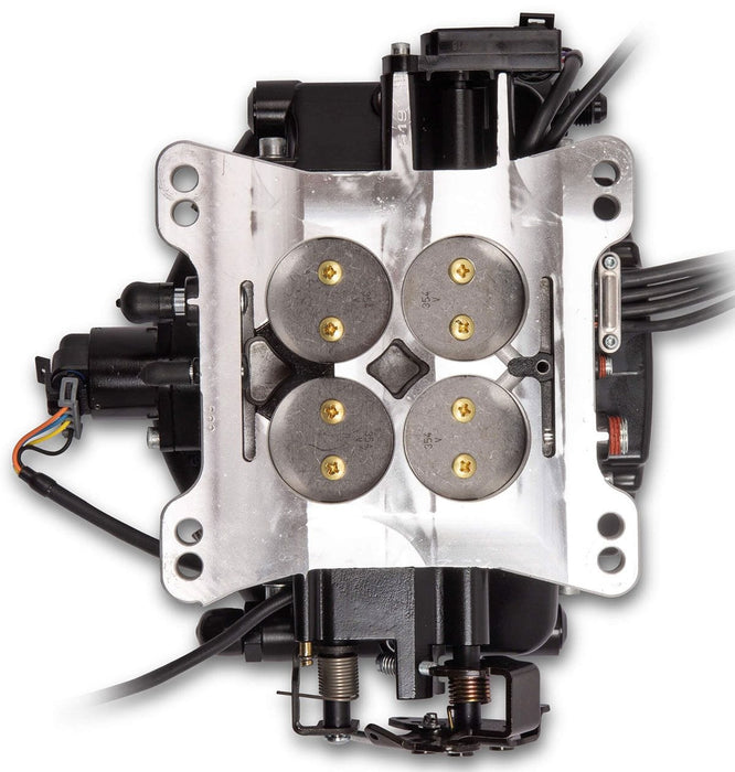 HOLLEY 900 cfm 4 Injector Throttle Body, 800 HP N/A Sniper EFI XFLow 4BBL Self Tuning System - Black Ceramic HO550-541 Autofit