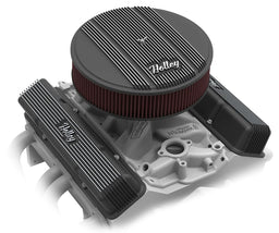 HOLLEY Black 14" x 3", 5-1/8" Neck With Drop Base Vintage Series Finned Aluminium Air Cleaner HO120-153 Autofit