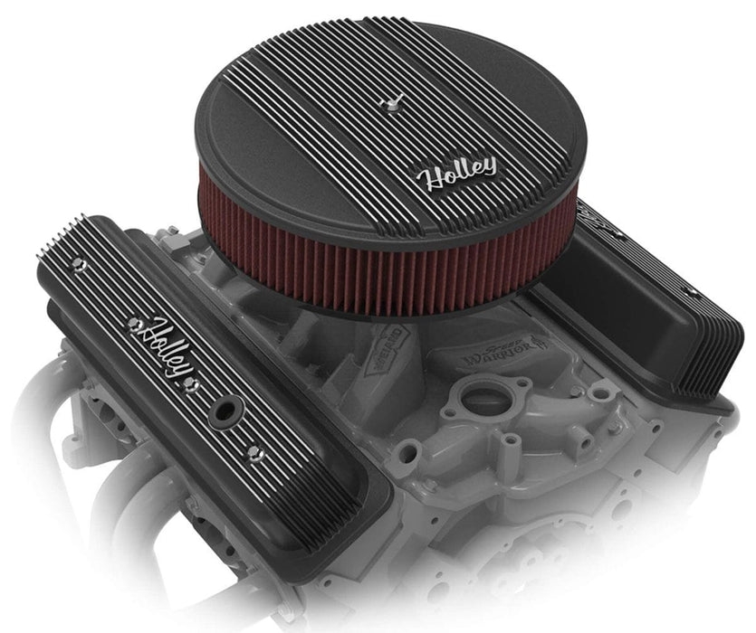 HOLLEY Black Center Bolt Suit SB Chev Vintage Series Fined Valve Covers HO241-247 Autofit