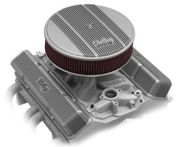 HOLLEY Natural 14" x 3", 5-1/8" Neck With Drop Base Vintage Series Finned Aluminium Air Cleaner HO120-160 Autofit