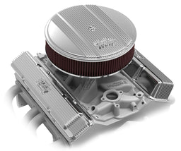 HOLLEY Polished 14" x 3", 5-1/8" Neck With Drop Base Vintage Series Finned Aluminium Air Cleaner HO120-151 Autofit