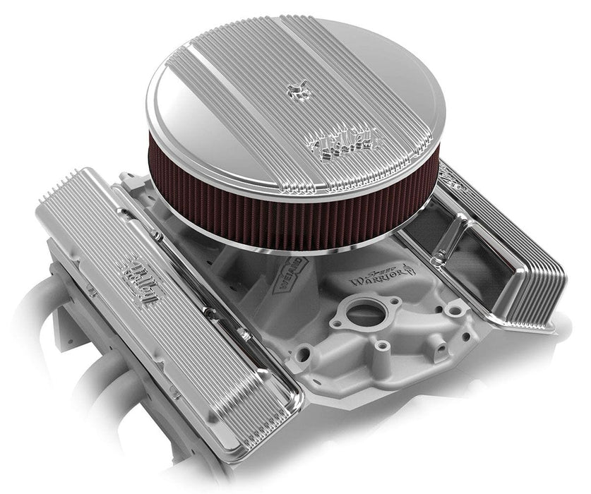 HOLLEY Polished 14" x 3", 5-1/8" Neck With Drop Base Vintage Series Finned Aluminium Air Cleaner HO120-151 Autofit