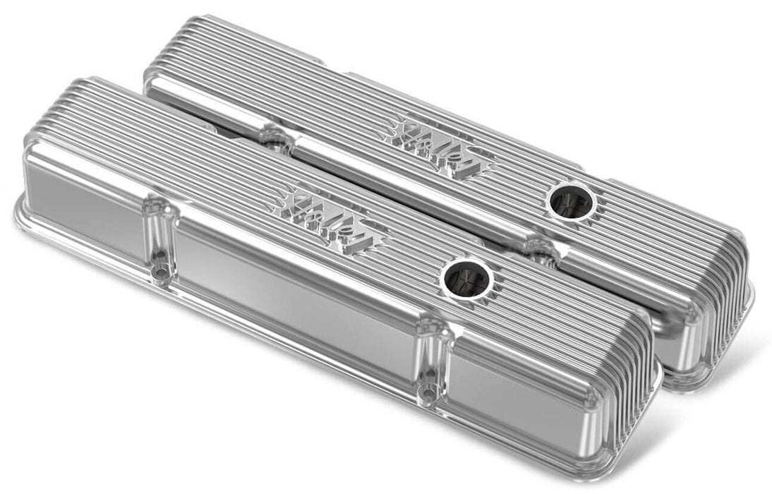 HOLLEY Polished Suit SB Chev Vintage Series Fined Valve Covers HO241-241 Autofit
