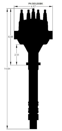 HOLLEY Suit SB/BB Chev EFI Dual Sync Distributor - Black HO565-200BK Autofit