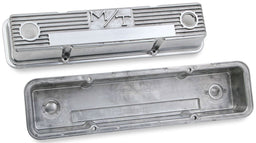 HOLLEY Suit SB Chev Finned Aluminium M/T Valve Covers - Polished HO241-82 Autofit