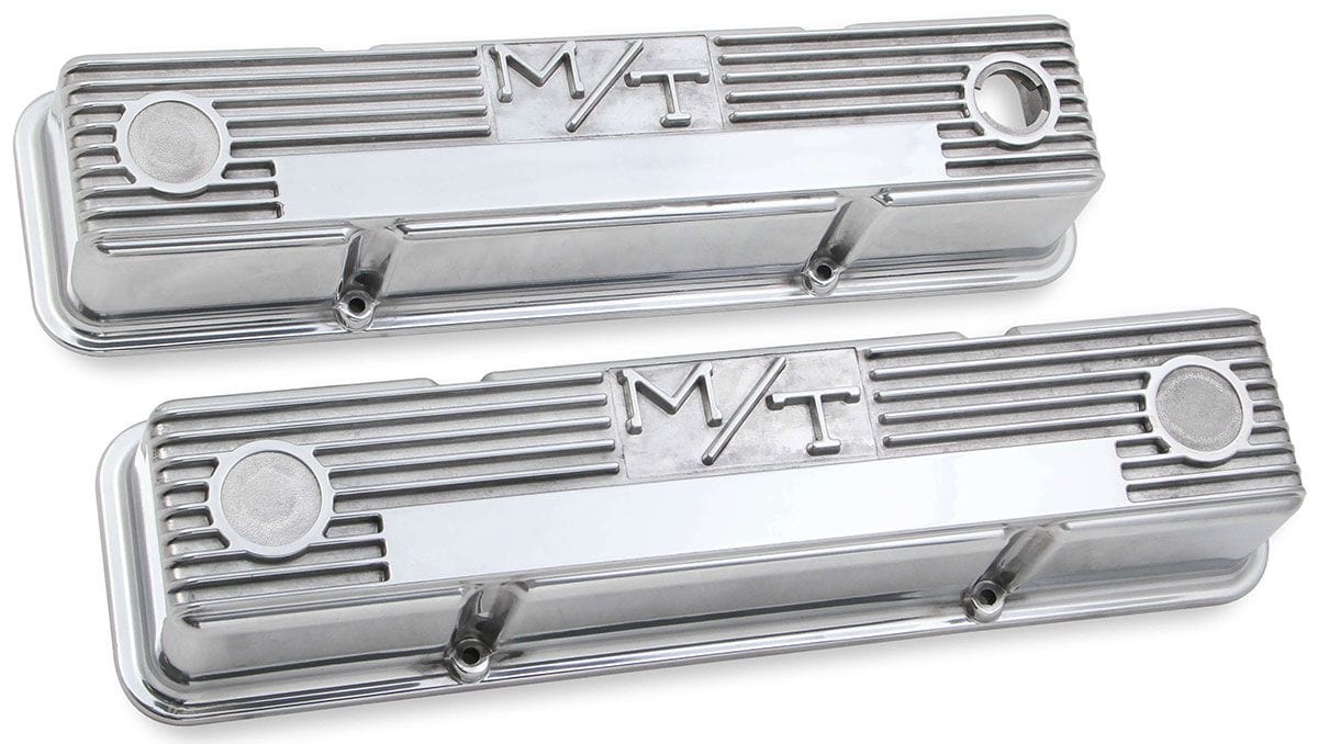 HOLLEY Suit SB Chev Finned Aluminium M/T Valve Covers - Polished HO241-82 Autofit