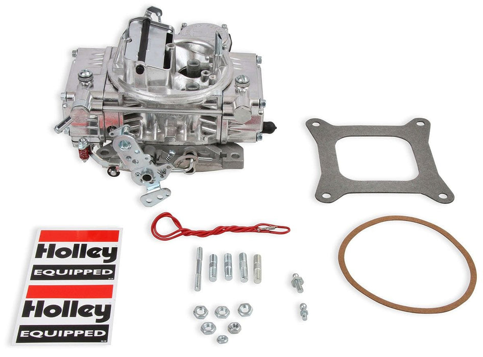 HOLLEY Vacuum Secondary. Electric Choke, 4160 Series 600 CFM 4-Barrel Street Carburettor - Shiny Finish HO0-80457S Autofit