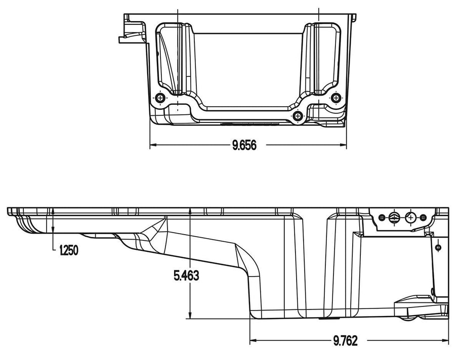 HOLLEY Xtra Front Clearnace Pan, Suit 1955-87 GM/Muscle Car/Classic Car/Truc Holley GM LS Retro-fit Oil Pan HO302-2 Autofit