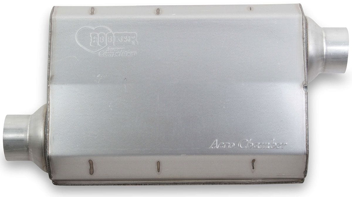 HOOKER 2-1/2" with Offset Inlet and Offset Outlet Aero Chamber Muffler HK21504 Autofit