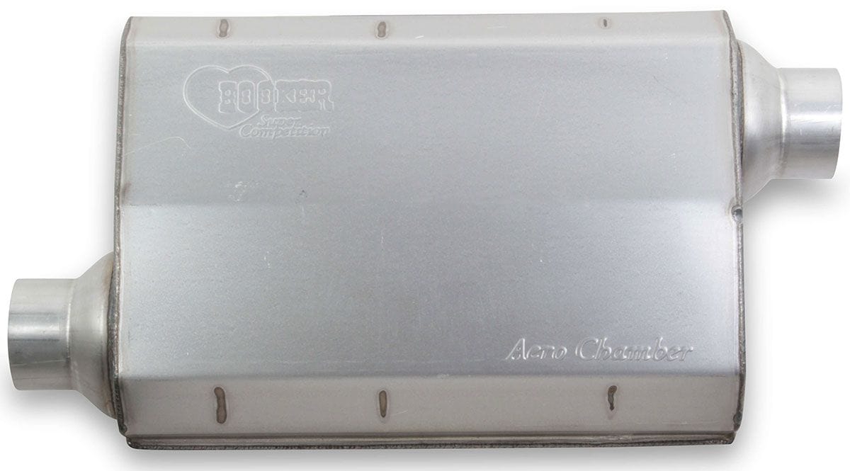 Hooker 2-1/4" with Offset Inlet and Offset Outlet Aero Chamber Muffler HK21503 Autofit