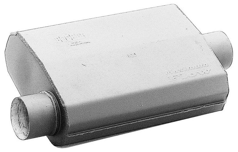 HOOKER 3" Offset Inlet With 3" Center Outlet Maximum Flow Muffler HK21605 Autofit
