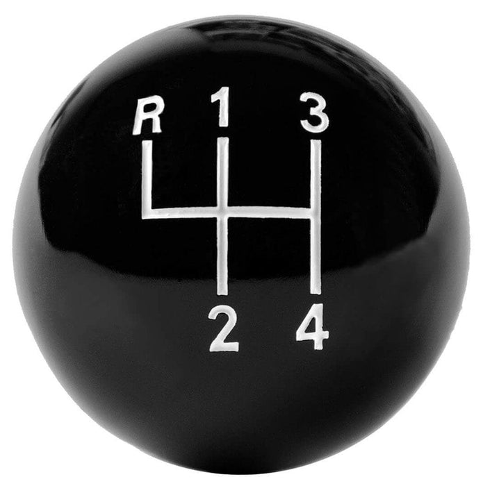 HURST 4 Speed, Black High Gloss, 3/8"-16 Thread Size Classic Shifter Knob HU1630103 Autofit