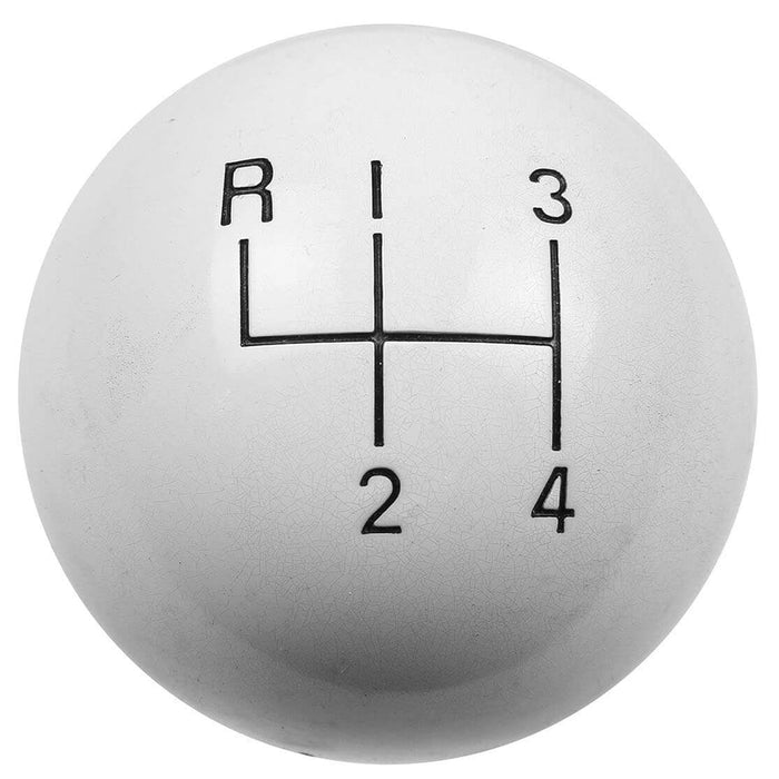 HURST 4 Speed, White High Gloss, 3/8"-16 Thread Size Classic Shifter Knob HU1630003 Autofit