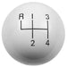HURST 4 Speed, White High Gloss, 3/8"-16 Thread Size Classic Shifter Knob HU1630003 Autofit