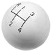 HURST 4 Speed, White High Gloss, 3/8"-16 Thread Size Classic Shifter Knob HU1630003 Autofit