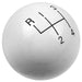 HURST 4 Speed, White High Gloss, 3/8"-16 Thread Size Classic Shifter Knob HU1630003 Autofit