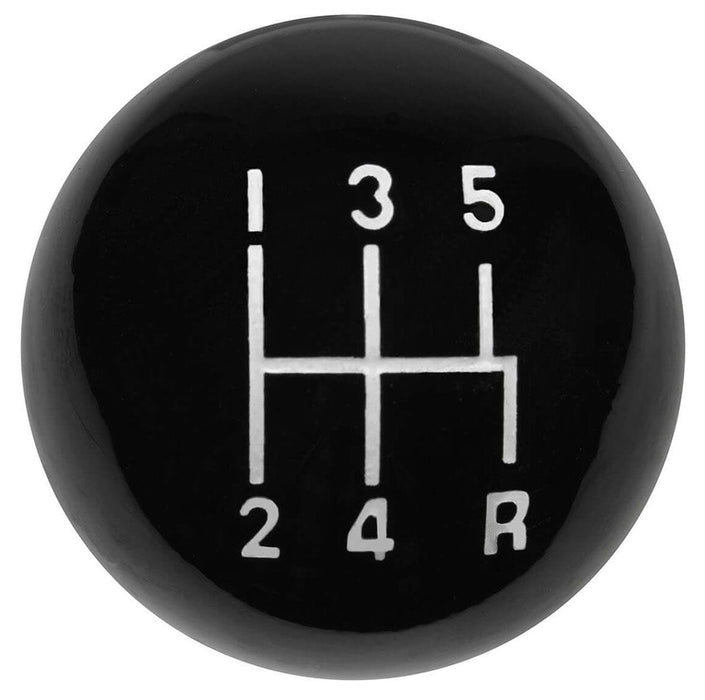 HURST 5 Speed, Black High Gloss, 3/8"-16 Thread Size Classic Shifter Knob HU1630108 Autofit