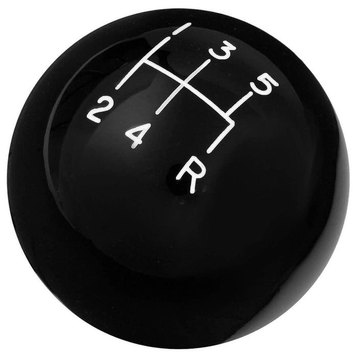 HURST 5 Speed, Black High Gloss, 3/8"-16 Thread Size Classic Shifter Knob HU1630108 Autofit