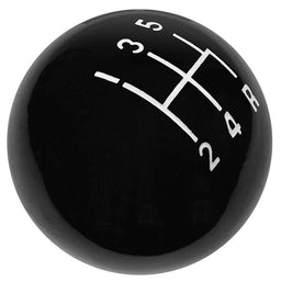 HURST 5 Speed, Black High Gloss, 3/8"-16 Thread Size Classic Shifter Knob HU1630108 Autofit