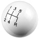 HURST 5 Speed, White High Gloss, 3/8"-16 Thread Size Classic Shifter Knob HU1630008 Autofit