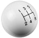 HURST 5 Speed, White High Gloss, 3/8"-16 Thread Size Classic Shifter Knob HU1630008 Autofit