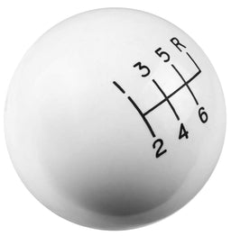 HURST 6 Speed, White High Gloss, 3/8"-16 Thread Size Classic Shifter Knob HU1630040 Autofit
