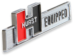 HURST Based On Original HURST Blueprints, ABS Plastic, 5-1/4"x1-1/4" Hurst Equipped Emblem HU1361000 Autofit