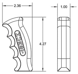 HURST CNC Aluminium, Hurst Logo Suit Automatic & Manual Transmission Pistol Grip Shifter Handle HU1531000 Autofit