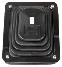 HURST Complete With Chrome Trim Plate & Mounting Hardware, 5-1/4" x 6-1/2" B-4 Shifter Boot & Plate HU1144580 Autofit