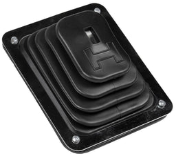 HURST Complete With Chrome Trim Plate & Mounting Hardware, 5-1/4" x 6-1/2" B-4 Shifter Boot & Plate HU1144580 Autofit