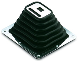 HURST Complete With Chrome Trim Plate & Mounting Hardware, 7-3/4" x 8-3/4" Super Shifter 3 Boot & Plate Kit HU1140010 Autofit