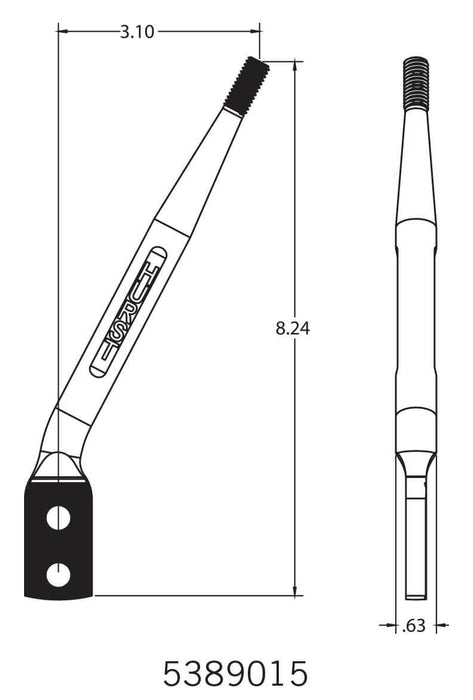 HURST Round, 3/8"-16 Thread Competition Plus Replacement Shifter Stick HU5389015 Autofit