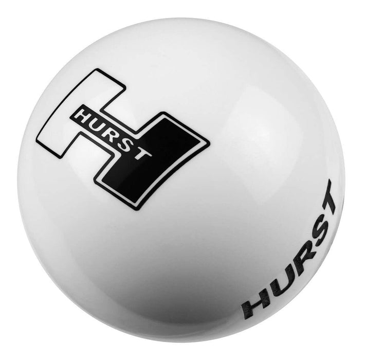 HURST Round White Plastic with Hurst Logo Replacement Shifter Knob HU1631401 Autofit