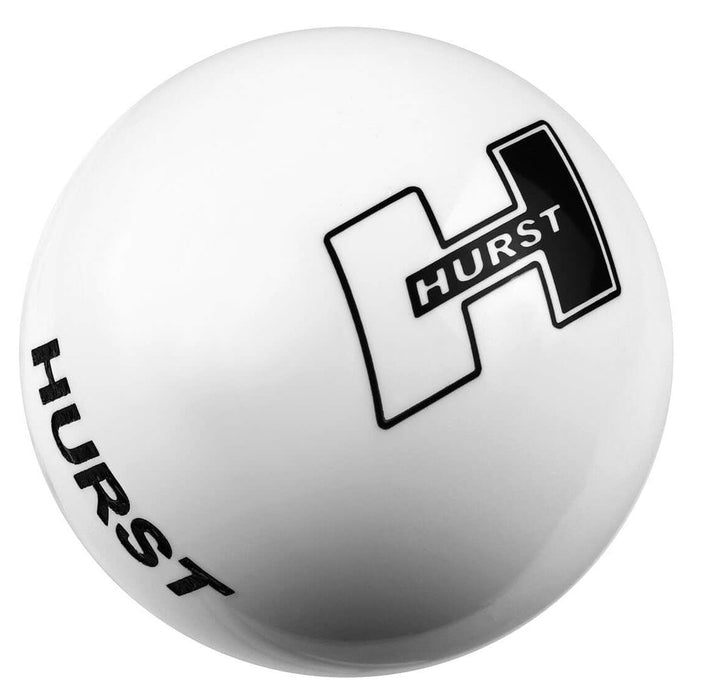 HURST Round White Plastic with Hurst Logo Replacement Shifter Knob HU1631401 Autofit
