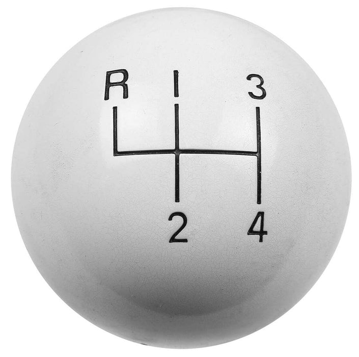 HURST Round White Plastic With Hurst Logo, Suit 4 Speed Manual Transmission Replacement Shifter Knob HU1637626 Autofit