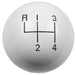 HURST Round White Plastic With Hurst Logo, Suit 4 Speed Manual Transmission Replacement Shifter Knob HU1637626 Autofit