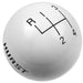 HURST Round White Plastic With Hurst Logo, Suit 4 Speed Manual Transmission Replacement Shifter Knob HU1637626 Autofit