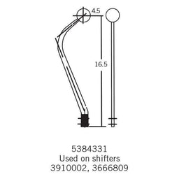 HURST Straight black alloy Hurst Shifter Stick 16.5" long HU5384331 Autofit